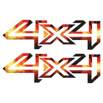 Sticker Master 4x4 Flame Sticker Motor, Kask, Laptop, Araba, Oto Araç İçin Dayanıklı Etiket Decal 20 Cm Sticker Master