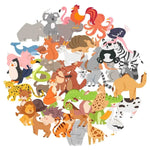 Sticker Master 50 Parça Sevimli Hayvanlar Etiket Çıkartma Pc Laptop Araba Oto Motor 8-10 cm Sticker Master