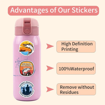 Sticker Master 60 Adet Deniz Balıkçılık Kaykay Motosiklet Gitar Bagaj Dizüstü Bilgisayar Bisiklet Çocuk Oyuncakları Sticker Set Motor Oto Araç Çıkartma Etiket Sticker Master