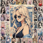 Sticker Master 60'lı Stil Sahibi ve Seksi Poster Sticker Seti – Laptop, Su Şişesi, Telefon, Kaykay için Su Geçirmez Dekoratif Etiketler - Sticker Master