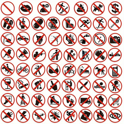 Sticker Master 63 Adet Funny Sign Series Graffiti Seti (Su Geçirmez) Sticker Paketi – Dizüstü, Telefon, Kask, Bavul, Kaykay için - Sticker Master
