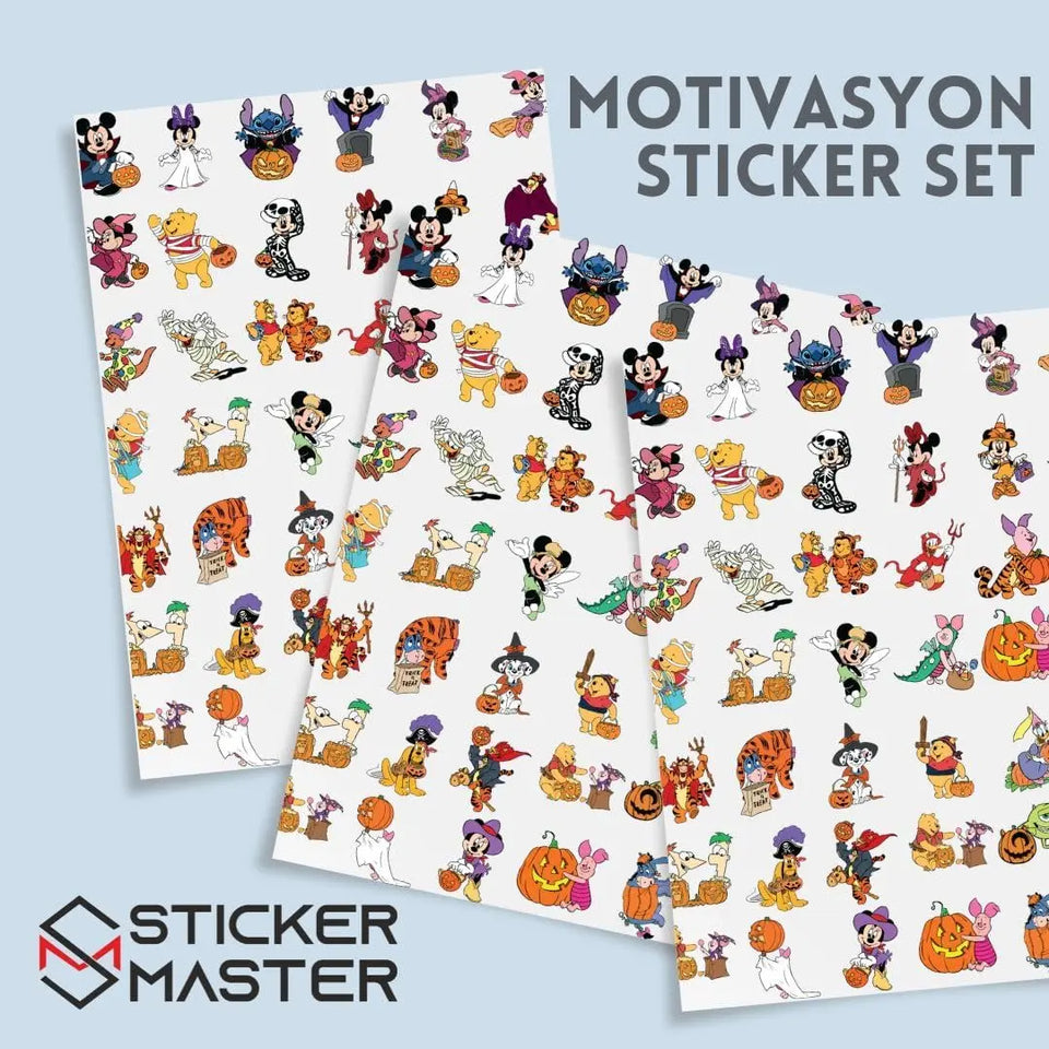 Sticker Master 70 Adet Karikatür Çıkartma Paketi – Su Geçirmez Vinil Sticker Seti, Laptop, Kaykay, Valiz, Bisiklet ve Daha Fazlası İçin Sticker Master