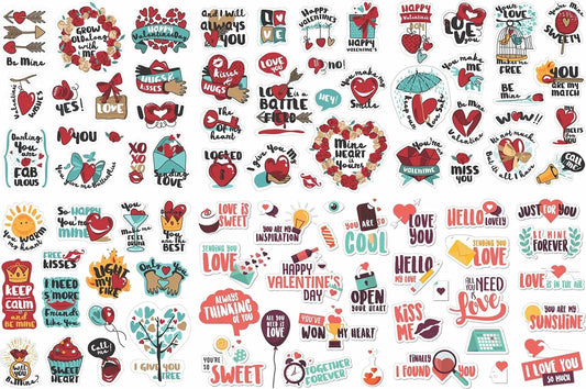 Sticker Master 88 Adet Love Aşk Graffiti JDM Araba Modifiye Stickers Motor Bisiklet Laptop Sticker Etiket Çıkartma