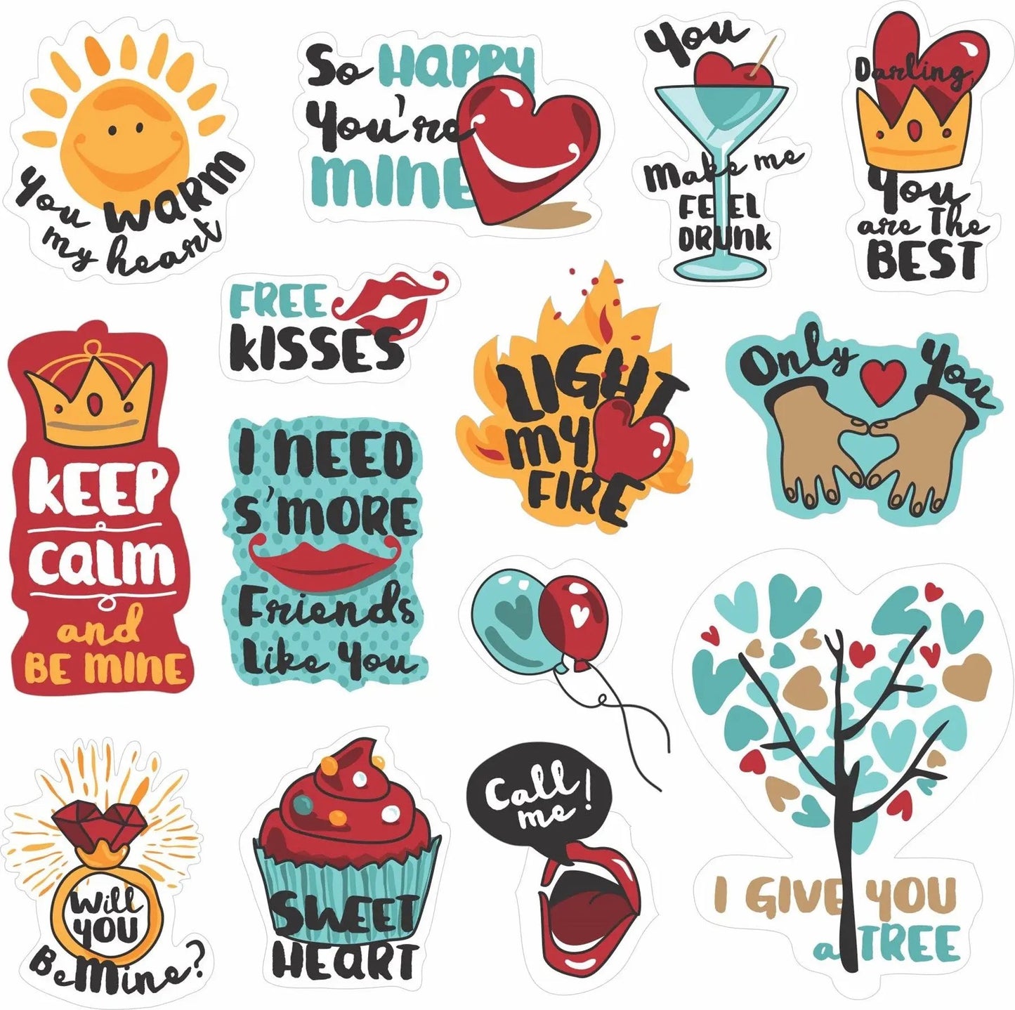 Sticker Master 88 Adet Love Aşk Graffiti JDM Araba Modifiye Stickers Motor Bisiklet Laptop Sticker Etiket Çıkartma