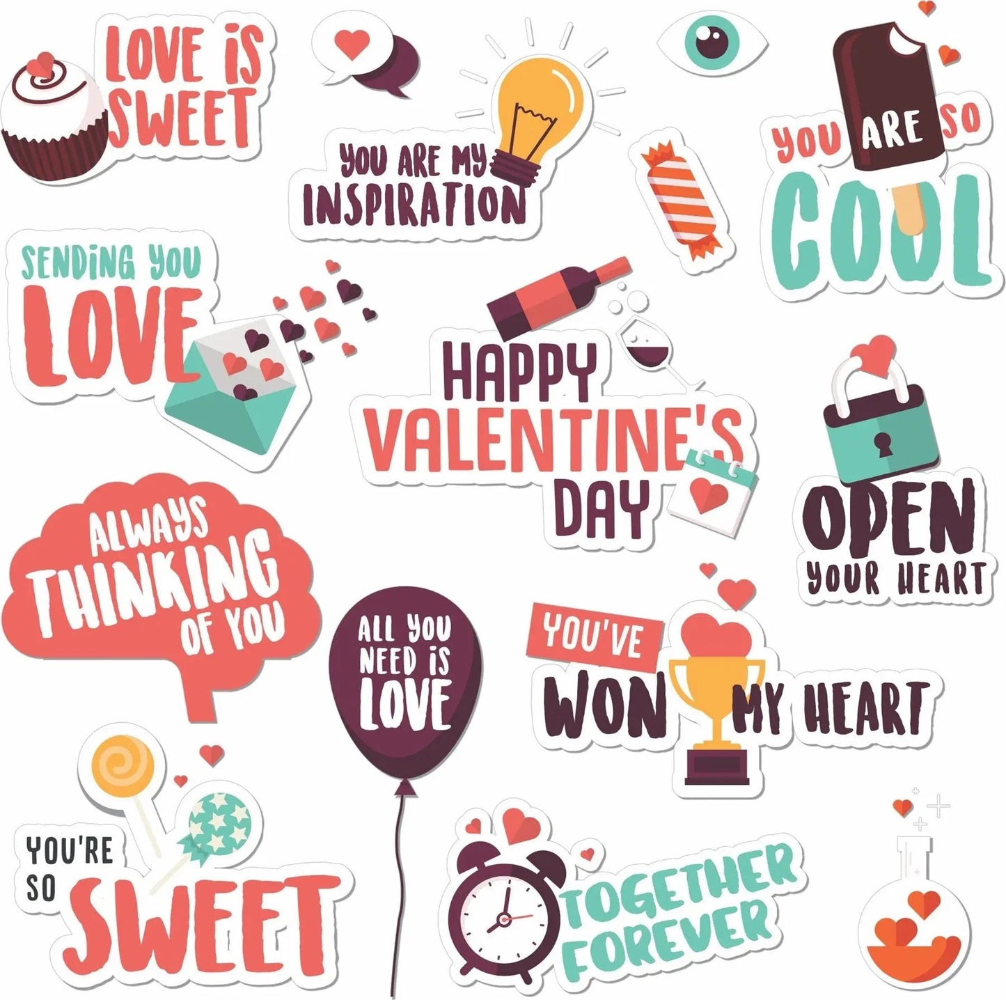 Sticker Master 88 Adet Love Aşk Graffiti JDM Araba Modifiye Stickers Motor Bisiklet Laptop Sticker Etiket Çıkartma