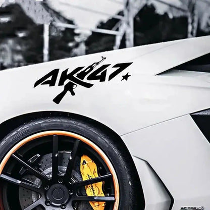 Sticker Master A0K47 Silah Yaratıcı AK-47 Araba Sticker Oto Gövde Tampon Pencere Motosiklet Dizüstü Duvar Vinil Film Çıkartması Araba Aksesuarları Sticker Master