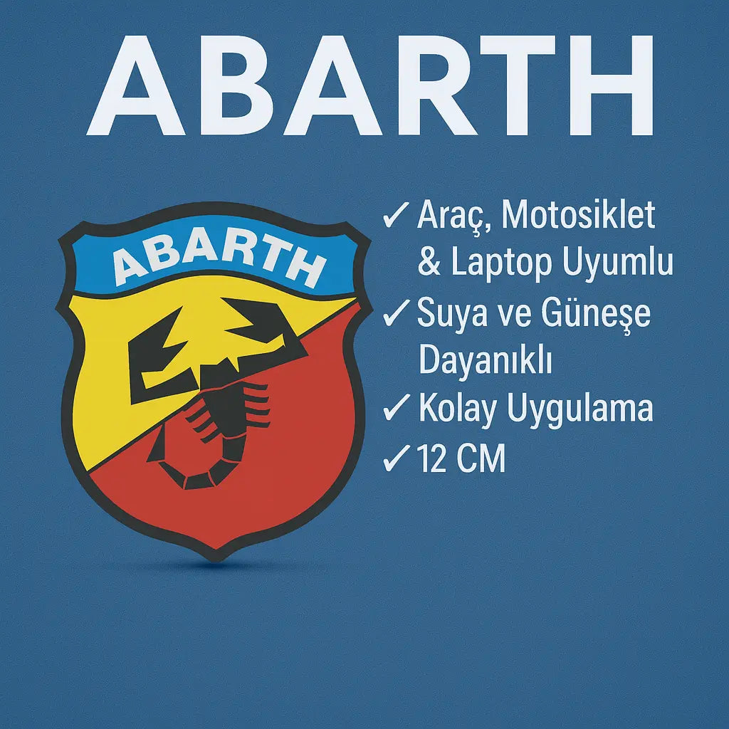 Sticker Master Abarth Fiat Sticker Oto Motor Pc Etiket - 12 Cm Sticker Master