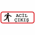 Acil Çıkış Sticker Yönlendirme Levhası Güvenlik Uyarısı | Sticker Master