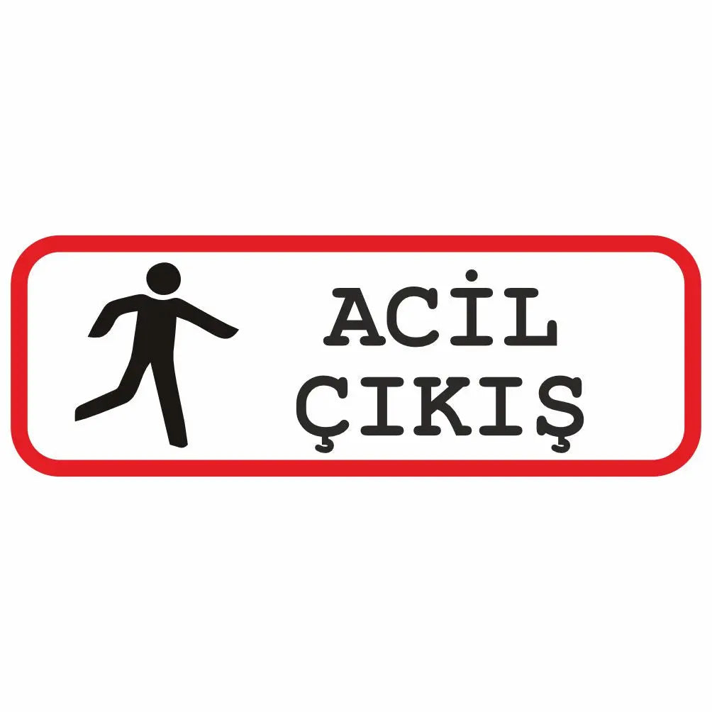 Sticker Master Acil Çıkış Sticker – 15 cm | Güvenlik Küçük Detaylarda Gizli! Sticker Master