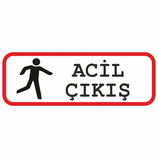 Sticker Master Acil Çıkış Sticker – 15 cm | Güvenlik Küçük Detaylarda Gizli! Sticker Master