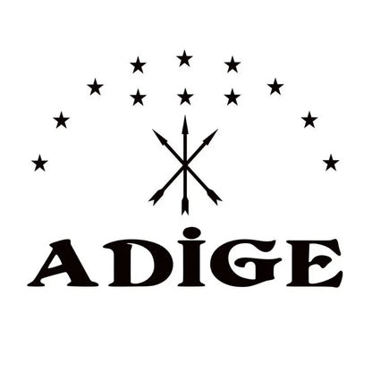 Sticker Master Adige Çerkez Bayrağı Sticker – Araba, Motosiklet, Kask, Laptop ve Cam İçin – 20x15 cm Sticker Master