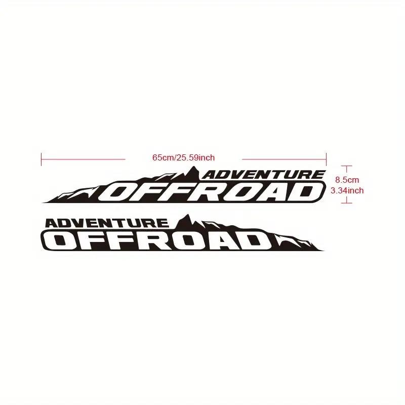 Sticker Master Adventure Off-Road Kaput Sticker Seti - 2’li Vinyl Araç Etiketi (SUV, Pickup, Off-Road Uyumlu) - Sticker Master
