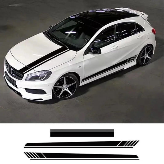 Sticker Master Araba Vinil Uzun Şerit Kaput & Kapı Sticker Seti Etiket Çıkartma Sticker Master