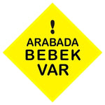 Sticker Master Arabada Bebek Var Motorsiklet,Kask,Laptop,Motor Ve Oto Araç Sticker 12 X 12 Cm Sticker Master