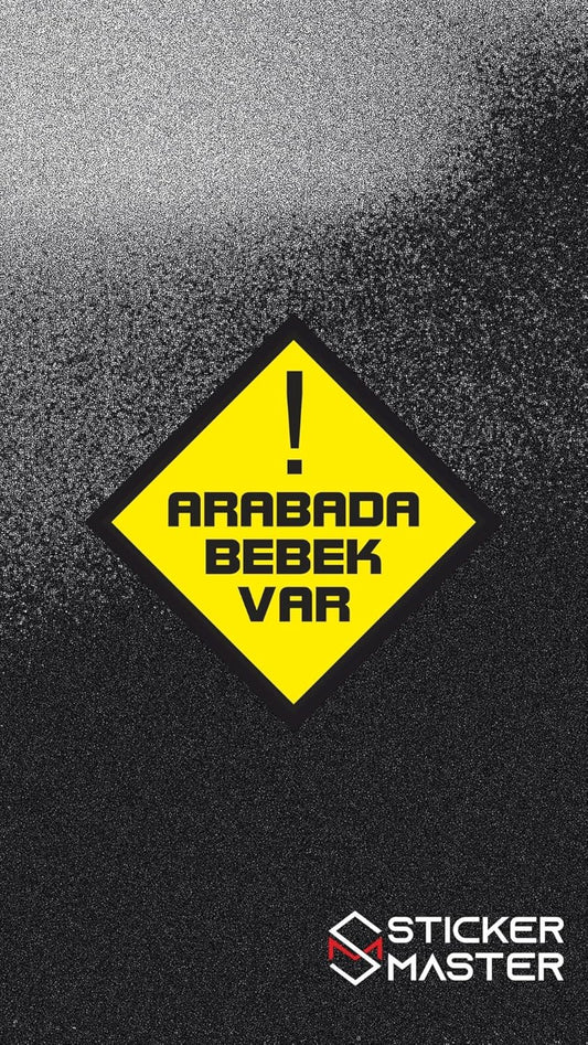 Sticker Master Arabada Bebek Var Motorsiklet,Kask,Laptop,Motor Ve Oto Araç Sticker 12 X 12 Cm Sticker Master