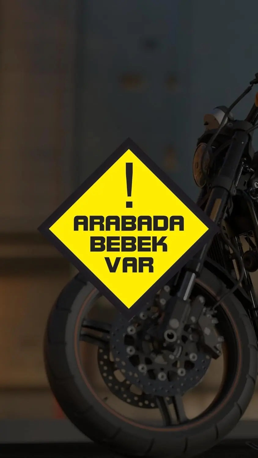 Sticker Master Arabada Bebek Var Motorsiklet,Kask,Laptop,Motor Ve Oto Araç Sticker 12 X 12 Cm Sticker Master