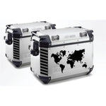 Sticker Master BMW Çanta Sticker - Dünya Haritası Tasarımı (2 Adet, Sağ ve Sol) Sticker Master