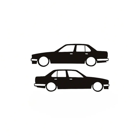 Sticker Master BMW E30 Sticker – Araç, Oto, Cam Etiket – 15 cm (2'li Sağ ve Sol Takım) Sticker Master