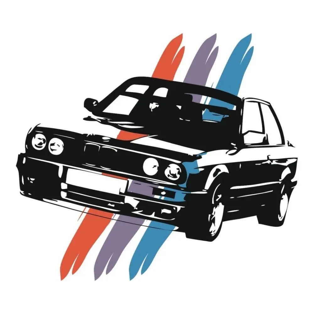 Sticker Master BMW E30 Sticker – Oto, Motor, PC Etiket – 15 cm Sticker Master