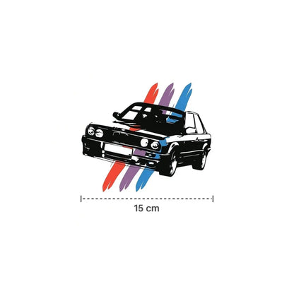 Sticker Master BMW E30 Sticker – Oto, Motor, PC Etiket – 15 cm Sticker Master