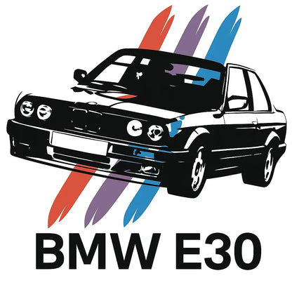Sticker Master BMW E30 Sticker – Oto, Motor, PC Etiket – 15 cm Sticker Master