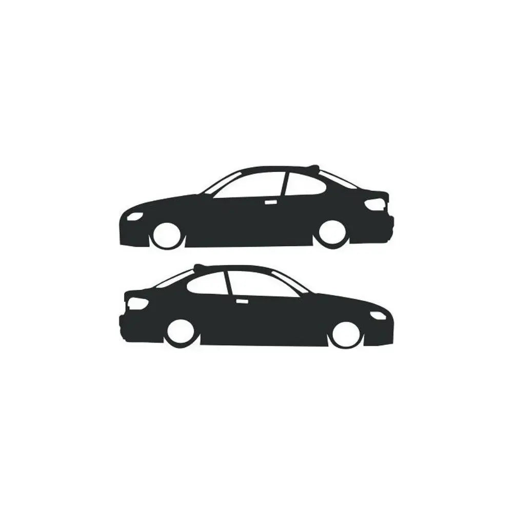 Sticker Master BMW E92 Araç Cam Sticker Etiket – 2 Adet Siluet Tasarım Sticker Master