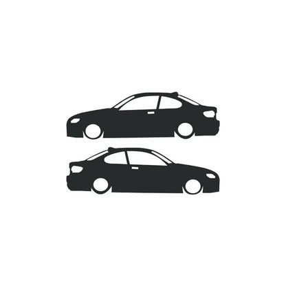 Sticker Master BMW E92 Araç Cam Sticker Etiket – 2 Adet Siluet Tasarım Sticker Master