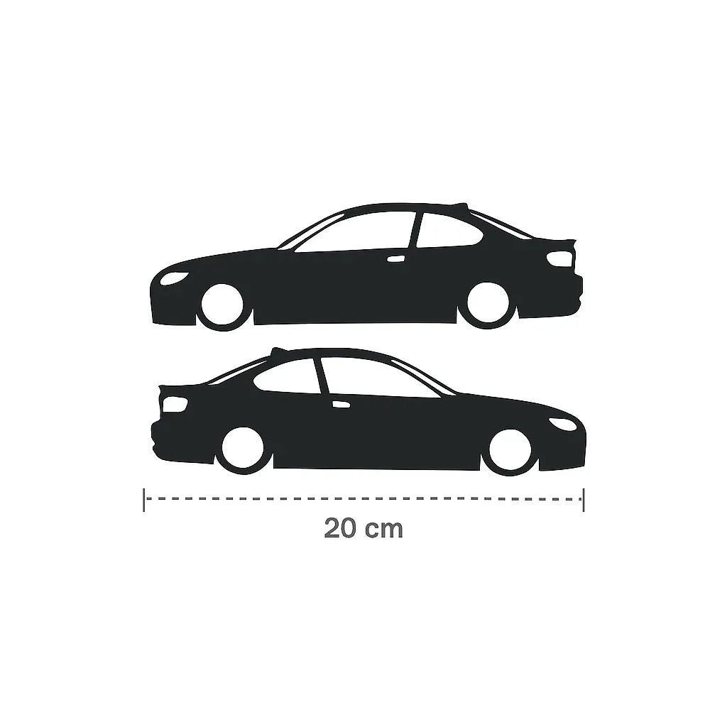 Sticker Master BMW E92 Araç Cam Sticker Etiket – 2 Adet Siluet Tasarım Sticker Master