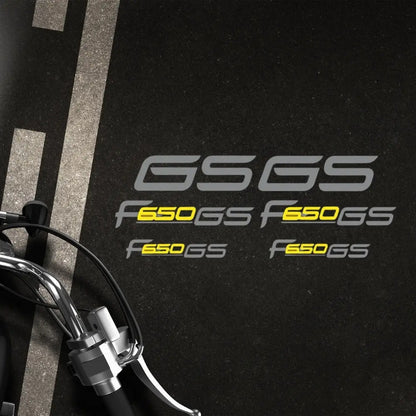 Sticker Master BMW F650 GS Motor Sticker Set – Gri & Sarı Renkli 6’lı Etiket Takımı Sticker Master