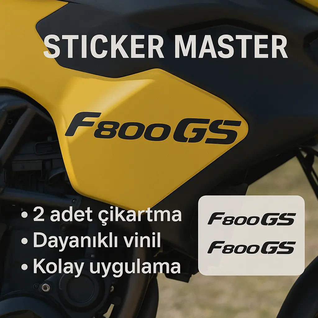 Sticker Master BMW F800 GS Motor Sticker Set – Dayanıklı Vinil Tasarım Sticker Master