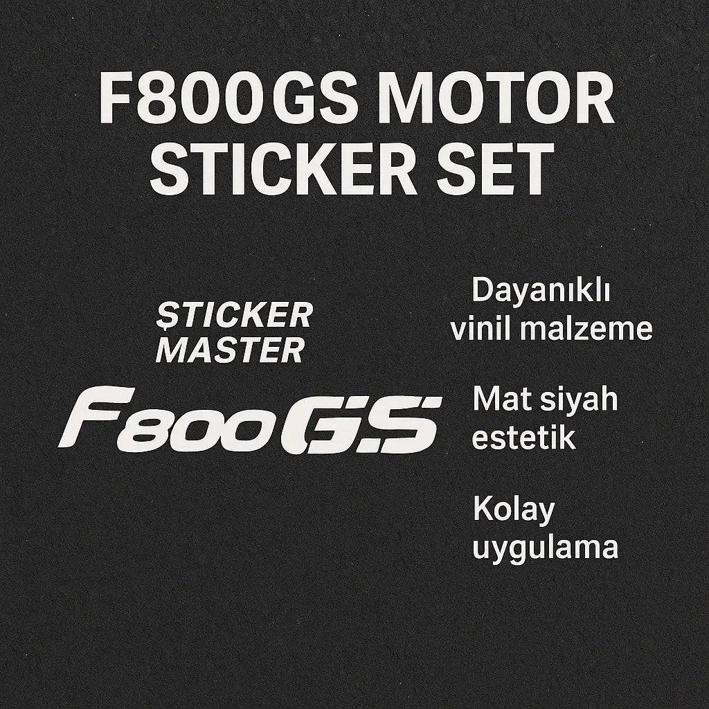 Sticker Master BMW F800 GS Motor Sticker Set – Dayanıklı Vinil Tasarım Sticker Master