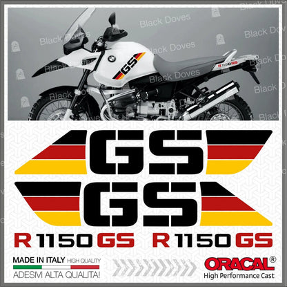 Sticker Master BMW GS R1150 Motor Sticker Set – Kırmızı Siyah Çift Taraflı Tasarım Sticker Master