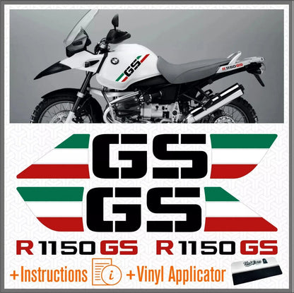 Sticker Master BMW GS R1150 Motor Sticker Set – Kırmızı Siyah Çift Taraflı Tasarım Sticker Master