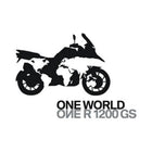 BMW R1200GS Sticker, One World Macera Tasarım Etiketi | Sticker Master