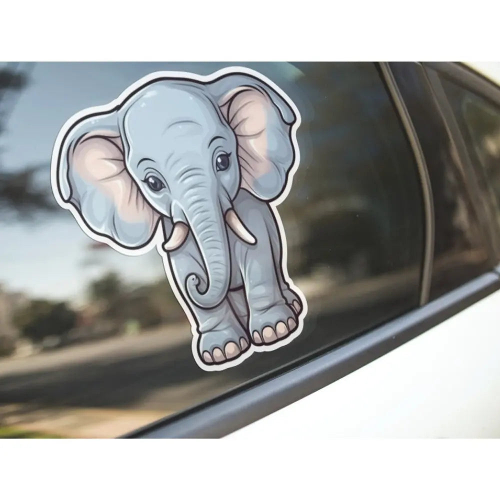 Sticker Master Baby Elephant Sticker – 14 × 15 cm Sevimli Fil Etiketi Sticker Master