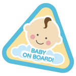 Sticker Master Baby On Board Boy Arabada Bebek Var Erkek Mavi Motorsiklet,Kask,Laptop,Motor Ve Oto Araç Sticker 12 Cm Sticker Master