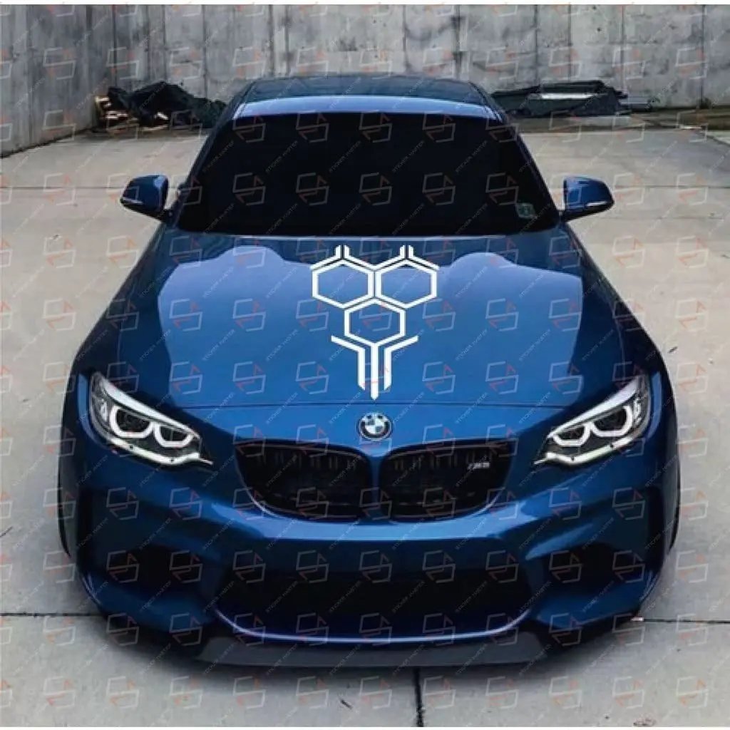 Sticker Master Bal Peteği Kaput Oto Araba Kaplama Tüm Modellere Şerit Çıkartma Etiket 65 Cm