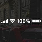 Sticker Master Batarya Wifi Motorsiklet,Kask,Laptop,Motor Ve Oto Araç Sticker 20 X 3 Cm Sticker Master