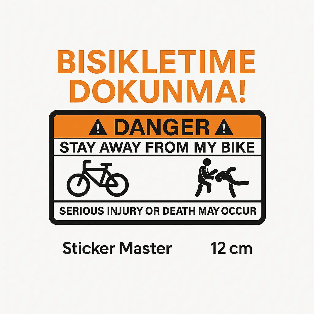 Sticker Master Bisikletime Dokunma Bisiklet Sticker Etiket Çıkartma Yapıştırma 12 Cm Sticker Master
