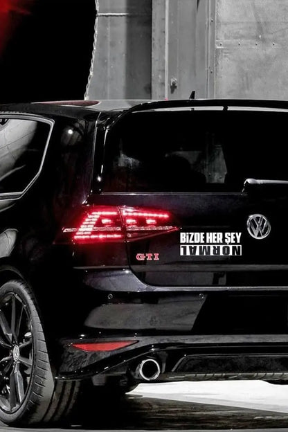 Sticker Master Bize Her Şey Normal Motorsiklet,Kask,Laptop,Motor Ve Oto Araç Sticker 20 X 8 Cm Sticker Master