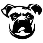 Boxer Köpek Sticker Dövme Tarzı Silüet | Sticker Master
