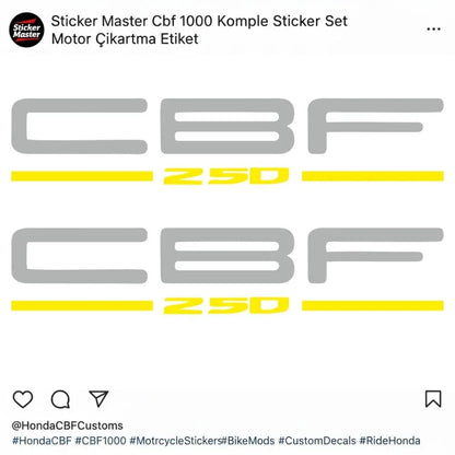 Sticker Master Cbf 250 Sticker Set Motor Çıkartma Etiket Sticker Master