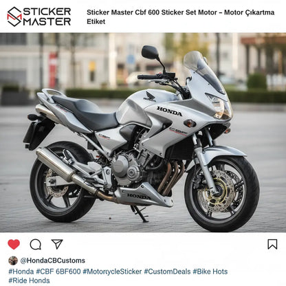 Sticker Master Cbf 600 Komple Sticker Set Motor Çıkartma Etiket Sticker Master