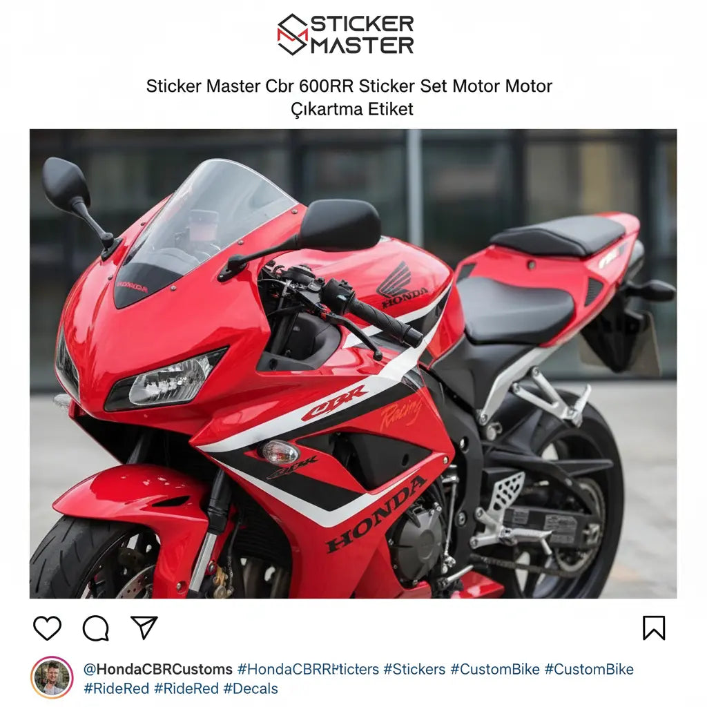 Sticker Master Cbr 600RR Sticker Set Motor Çıkartma Etiket Sticker Master