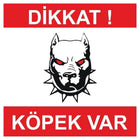 Dikkat Köpek Var Sticker Pitbull Tasarım | Sticker Master
