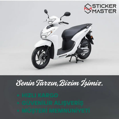 Sticker Master Dio Honda Sticker Set Motor Çıkartma Etiket 2 Adet Sağ ve Sol Sticker Master