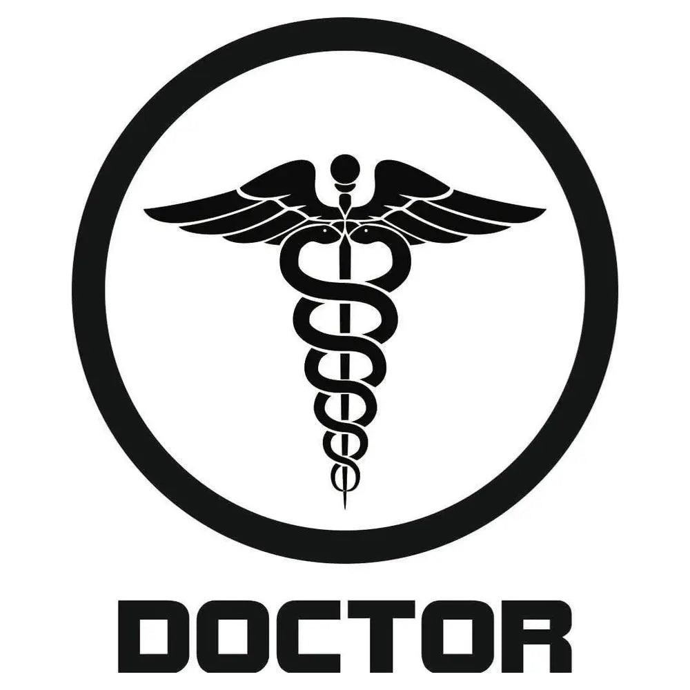 Sticker Master Doctor Sticker-Doktor Araba Sticker Motor, Kask, Laptop, Araba, Oto Araç İçin Dayanıklı Etiket Decal 15 Cm Sticker Master