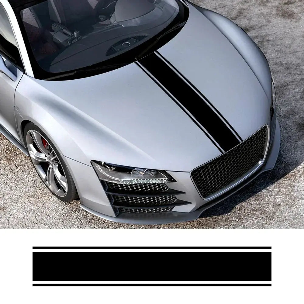 Sticker Master Evrensel Kaput Şerit Araba Sticker Set Oto Araç Çıkartma Etiket Sticker Master