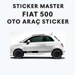 Sticker Master Fiat 500 Side Door Stripe Car Sticker - Magnificent Racing Design Sticker Master