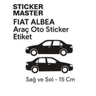 Fiat Albea Sticker, Basık Araç Siluet Etiketi | Sticker Master